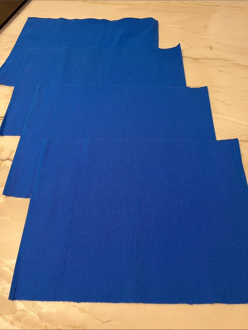 Ribbed Placemats, Ikea Marit Blue in Royal Blue, Set of 4, NEW